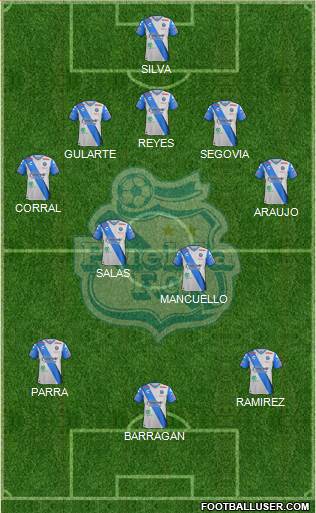 Club Puebla de la Franja 3-5-2 football formation