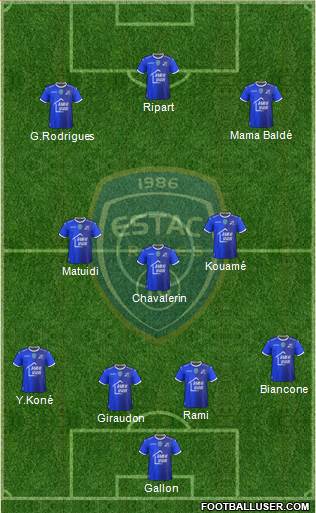 Esperance Sportive Troyes Aube Champagne 4-3-3 football formation