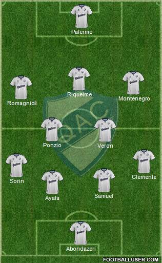 Quilmes 4-3-2-1 football formation