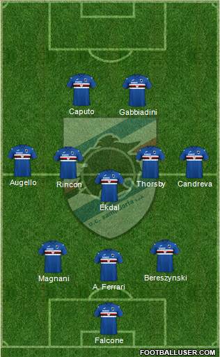 Sampdoria football formation