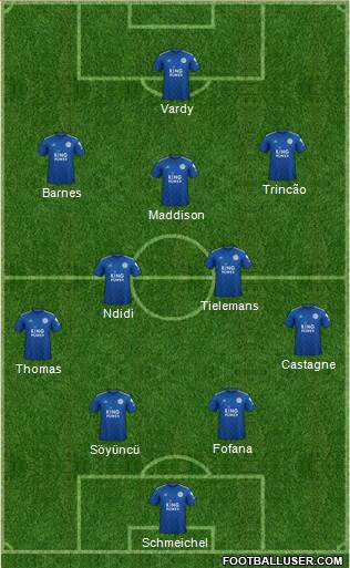 Leicester City football formation