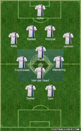 Hamburger SV 4-4-2 football formation