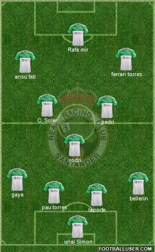 R. Racing Club S.A.D. football formation