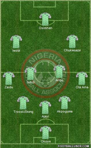 Nigeria football formation