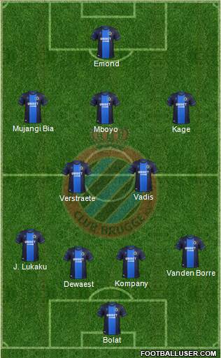 Club Brugge KV football formation