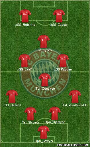 FC Bayern München 4-2-2-2 football formation