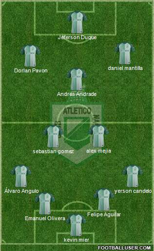 CDC Atlético Nacional 4-2-3-1 football formation