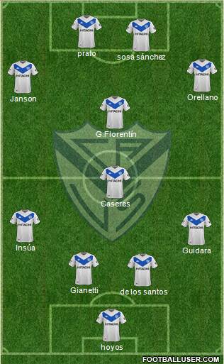 Vélez Sarsfield football formation