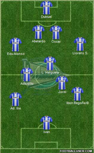 D. Alavés S.A.D. 4-5-1 football formation