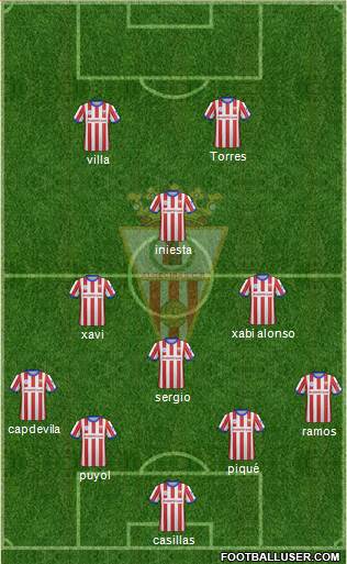 Algeciras C.F. 4-3-1-2 football formation
