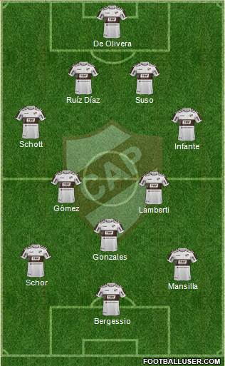 Platense football formation