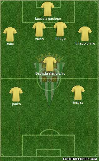 Córdoba C.F., S.A.D. football formation