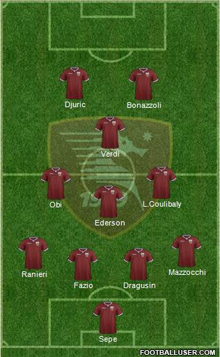 Salernitana football formation