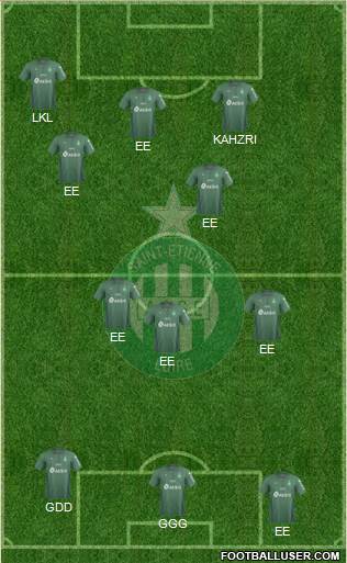 A.S. Saint-Etienne 3-5-1-1 football formation