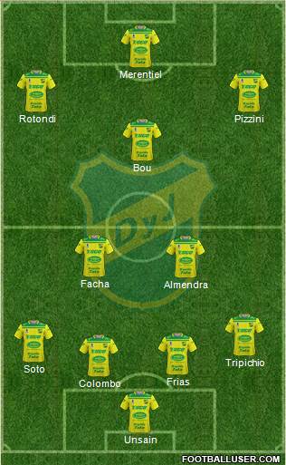 Defensa y Justicia football formation