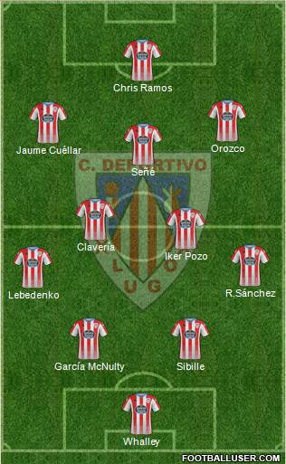 C.D. Lugo 4-2-3-1 football formation