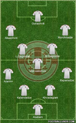 Georgia 4-1-4-1 football formation