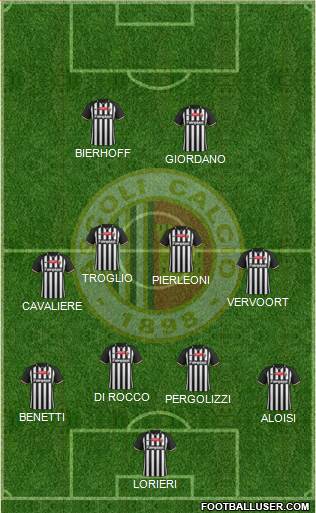 Ascoli 4-4-2 football formation