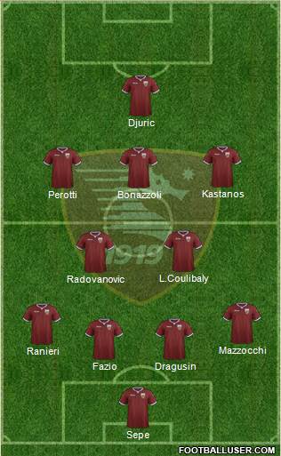 Salernitana football formation