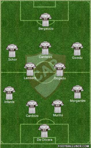 Platense 4-2-3-1 football formation