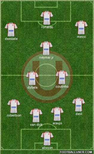 C Universitario D 4-3-3 football formation