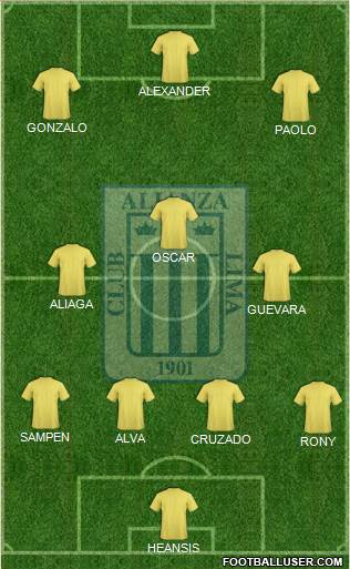 C Alianza Lima football formation