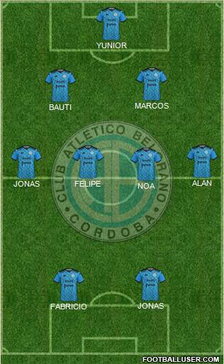 Belgrano de Córdoba football formation