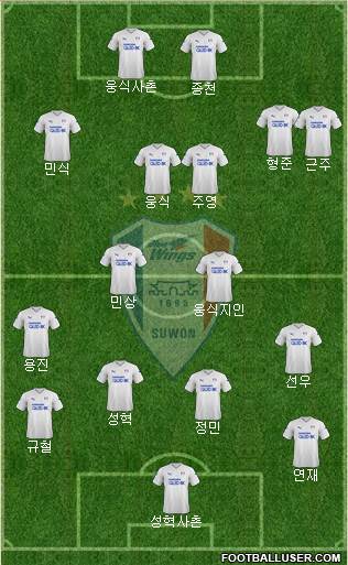 Suwon Samsung Blue Wings football formation