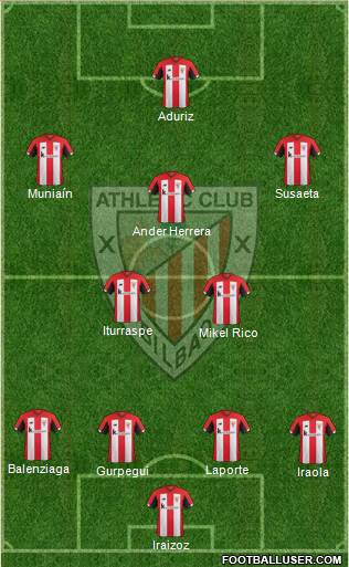 Athletic Club 4-2-3-1 football formation