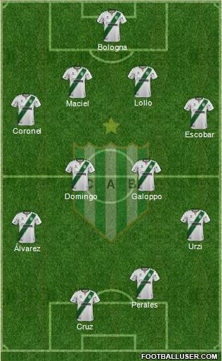 Banfield 4-4-2 football formation