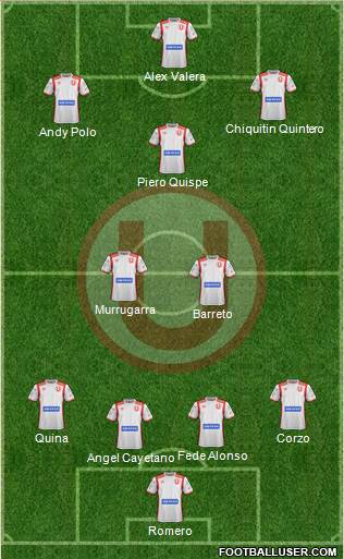 C Universitario D football formation