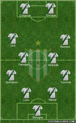 Banfield 4-4-2 football formation