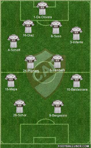 Platense football formation