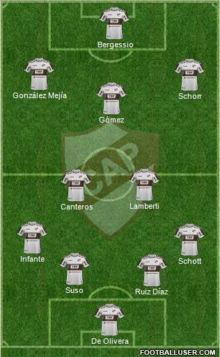 Platense football formation