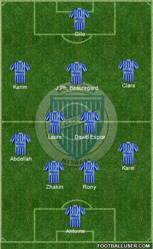 Godoy Cruz Antonio Tomba 4-2-3-1 football formation