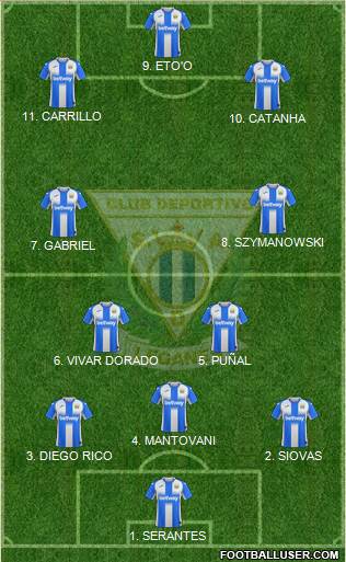 C.D. Leganés S.A.D. 4-4-1-1 football formation