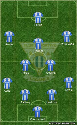 C.D. Leganés S.A.D. 4-2-3-1 football formation