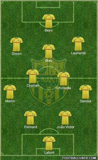 FC Nantes 4-2-3-1 football formation