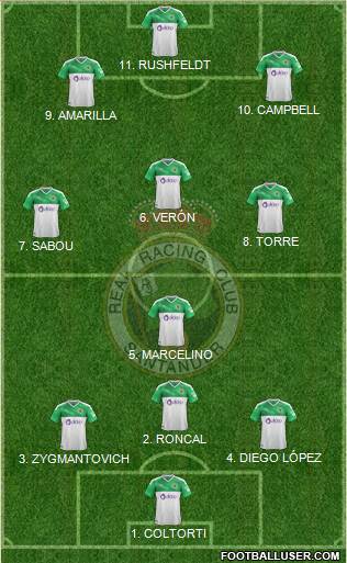 R. Racing Club S.A.D. football formation