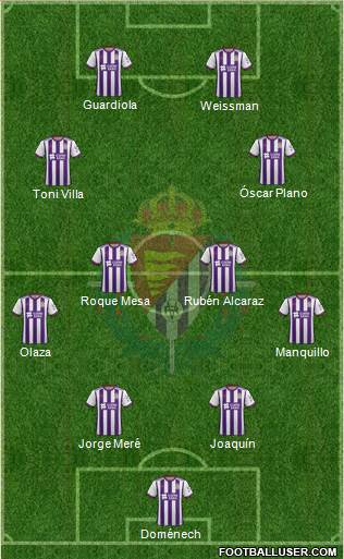 R. Valladolid C.F., S.A.D. football formation