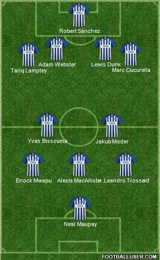 Brighton and Hove Albion football formation