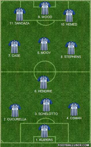 Brighton and Hove Albion football formation