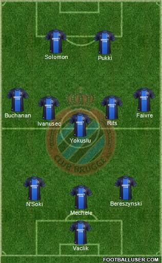 Club Brugge KV football formation