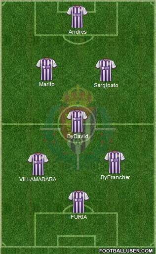 R. Valladolid C.F., S.A.D. 3-4-3 football formation