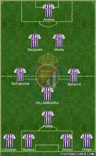 R. Valladolid C.F., S.A.D. football formation