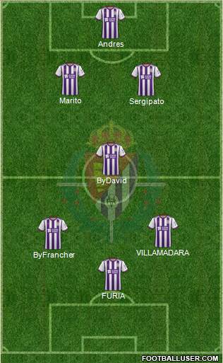 R. Valladolid C.F., S.A.D. football formation