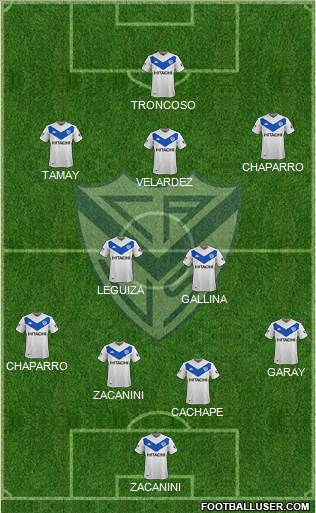 Vélez Sarsfield 4-5-1 football formation