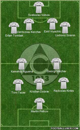 Slavia (Sofia) 4-3-1-2 football formation