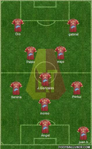 CC Deportes Tolima football formation