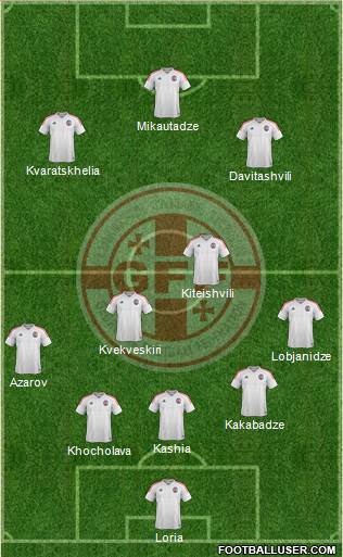 Georgia 3-4-2-1 football formation